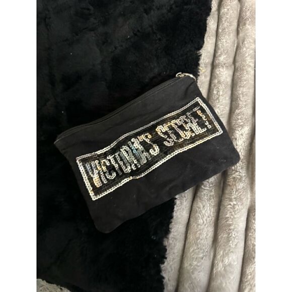 Victorias secret VS pink leopard cheetah sequin bling backpack + pouch - Picture 4 of 11